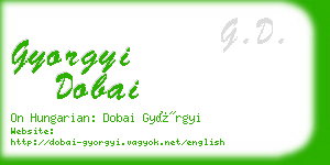 gyorgyi dobai business card